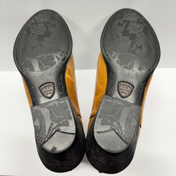 ✨Ariat Women’s Tan Leather Western Boots Size 8B - Picture 11 of 14